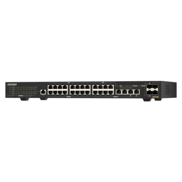 QNAP QSW-M2130P-2C2S26T netwerk-switch Managed L2 2.5G Ethernet (100/1000/2500) Power over Ethernet (PoE) 1U Zwart (QSW-M2130P-2C2S26T)