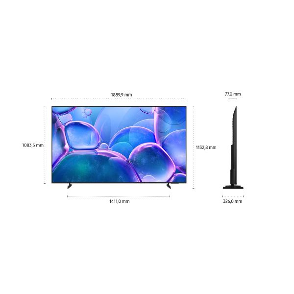 Samsung GU85U7079FU 2,16 m (85") 4K Ultra HD Smart TV Wifi Zwart (GU85U7079FUXZG)
