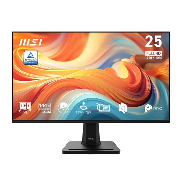 MSI Pro MP251 E14L computer monitor 62,2 cm (24.5") 1920 x 1080 Pixels Full HD Zwart (PROMP251E14L) MSI Pro MP251 E14L computer monitor 62,2 cm (24.5") 1920 x 1080 Pixels Full HD Zwart (PROMP251E14L)