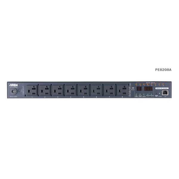 Aten PE8208G 8-poorts 20A/16A 1U Outlet-Metered Switched eco (PE8208G-ATB-G)