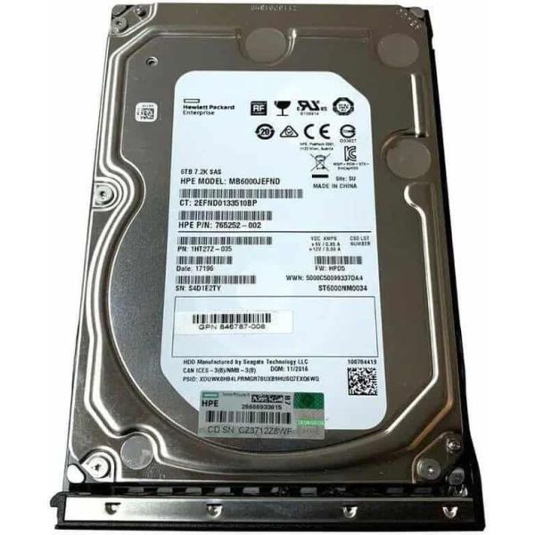 HP DRV HDD 6TB 12G 7.2K 3.5 SAS (847036-001)