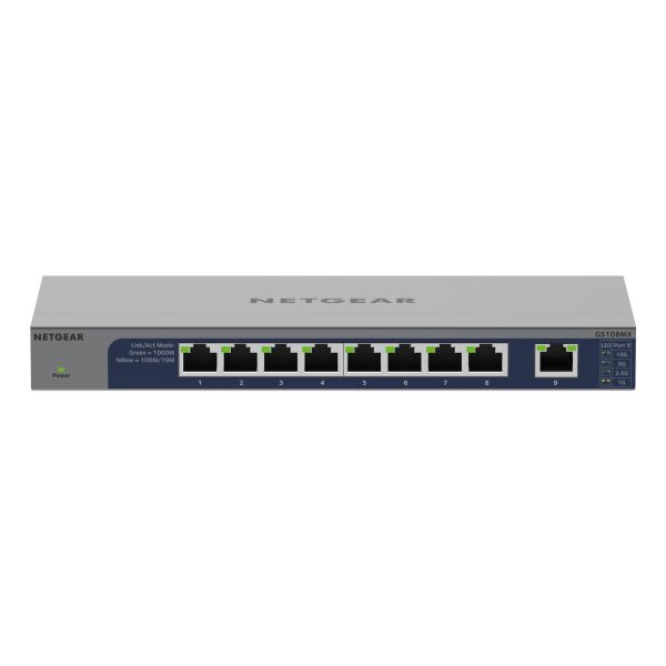 NETGEAR GS108MX-100EUS netwerk-switch Unmanaged L2 Gigabit Ethernet (10/100/1000) Bureaublad-/wandmontage (GS108MX-100EUS)