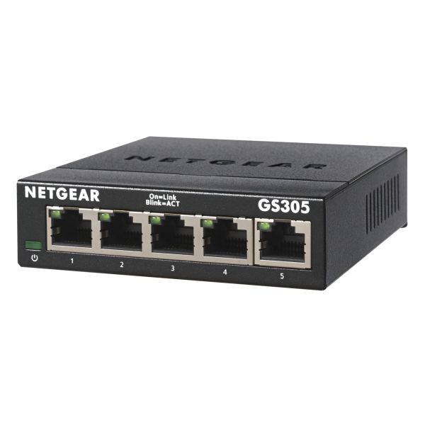 NETGEAR GS305 Unmanaged L2 Gigabit Ethernet (10/100/1000) Zwart (GS305-300PES)