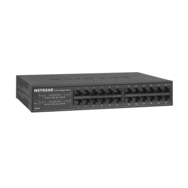 NETGEAR GS324 Unmanaged Gigabit Ethernet (10/100/1000) Zwart (GS324-200EUS)