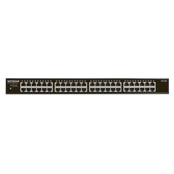 NETGEAR GS348 Unmanaged Gigabit Ethernet (10/100/1000) 1U Zwart (GS348-100EUS)