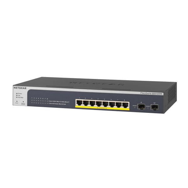 NETGEAR GS510TPP Managed L2/L3/L4 Gigabit Ethernet (10/100/1000) Power over Ethernet (PoE) Zwart (GS510TPP-100EUS)