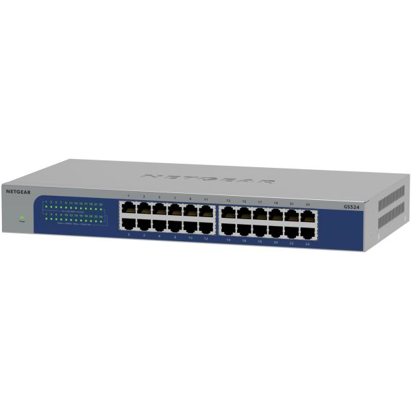 NETGEAR GS524-300EUS netwerk-switch Unmanaged Gigabit Ethernet (10/100/1000) Grijs (GS524-300EUS)
