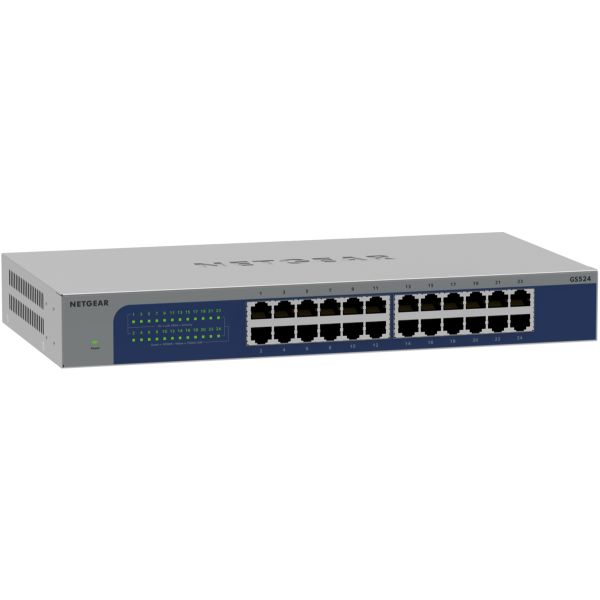 NETGEAR GS524-300EUS netwerk-switch Unmanaged Gigabit Ethernet (10/100/1000) Grijs (GS524-300EUS)