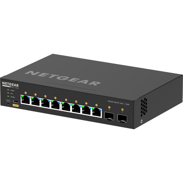 NETGEAR GSM4210PX Managed L2/L3 Gigabit Ethernet (10/100/1000) Power over Ethernet (PoE) Zwart (GSM4210PX-100EUS)