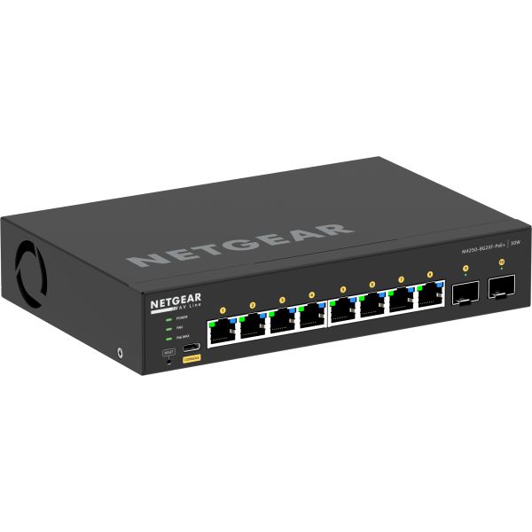NETGEAR GSM4210PX Managed L2/L3 Gigabit Ethernet (10/100/1000) Power over Ethernet (PoE) Zwart (GSM4210PX-100EUS)