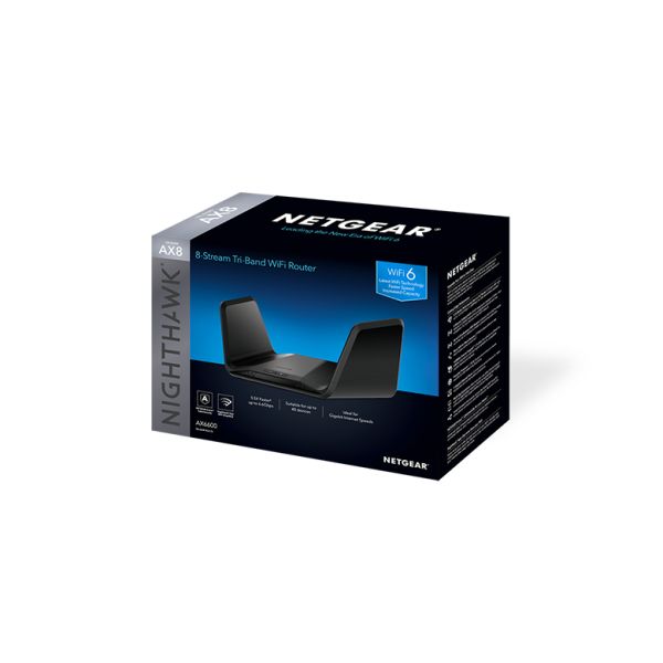 NETGEAR Nighthawk Tri-Band AX8 8-Stream AX6600 WiFi 6 Router (RAX70) (RAX70-100EUS)