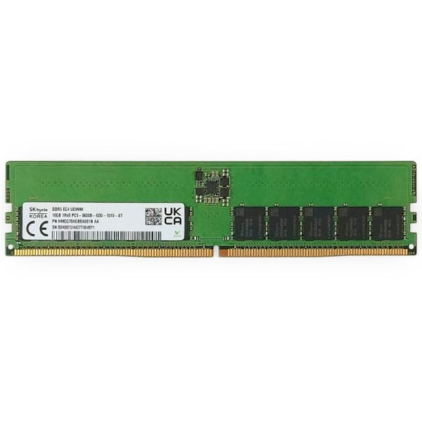 Hynix 16GB DDR5-5600MHz ECC UDIMM PC5-44800B 1Rx8 (HMCG78AGBEA081N)