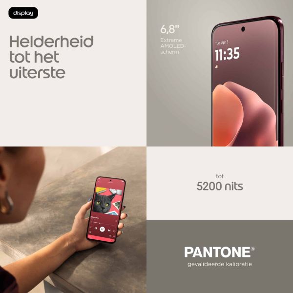 Motorola edge 70 pro 17,2 cm (6.78") Dual SIM Android 16.0 5G USB Type-C 8 GB 256 GB 6500 mAh Bordeaux (PBC20084SE)