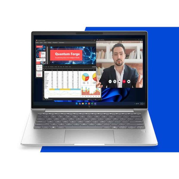 HP EliteBook 6 G2i Next Gen AI Intel Core Ultra 7 355 Laptop 35,6 cm (14") WUXGA 16 GB DDR5-SDRAM 512 GB SSD Wi-Fi 7 (802.11be) Windows 11 Pro Zilver (E04J9ET#ABH) 1/8 HP EliteBook 6 G2i Next Gen AI Intel Core Ultra 7 355 Laptop 35,6 cm (14") WUXGA 16 GB DDR5-SDRAM 512 GB SSD Wi-Fi 7 (802.11be) Windows 11 Pro Zilver (E04J9ET#ABH)