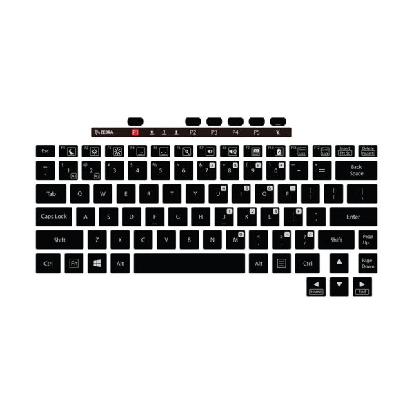 Zebra ET8X 2-in-1 Attachable Rugged Keyboard - Spanisches Layout, Hintergrundbeleuchtet, Schwarz, passend für: ET8X (KYB-ET8X-2I (KYB-ET8X-2IN1-ES1-01)