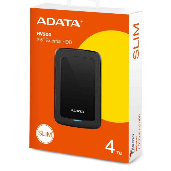 ADATA HV300 externe harde schijf 4 TB 2.5" 3.2 Gen 1 (3.1 Gen 1) Zwart (AHV300-4TU31-CBK)
