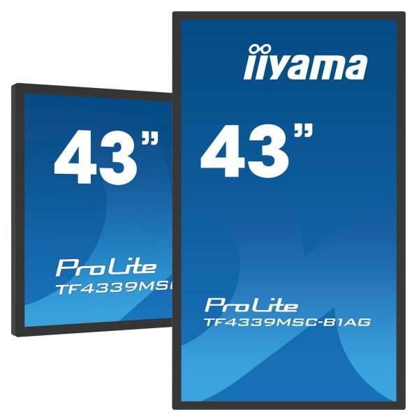 iiyama TF4339MSC-B1AG beeldkrant 109,2 cm (43") LED 400 cd/m² Full HD Zwart Touchscreen (TF4339MSC-B1AG)