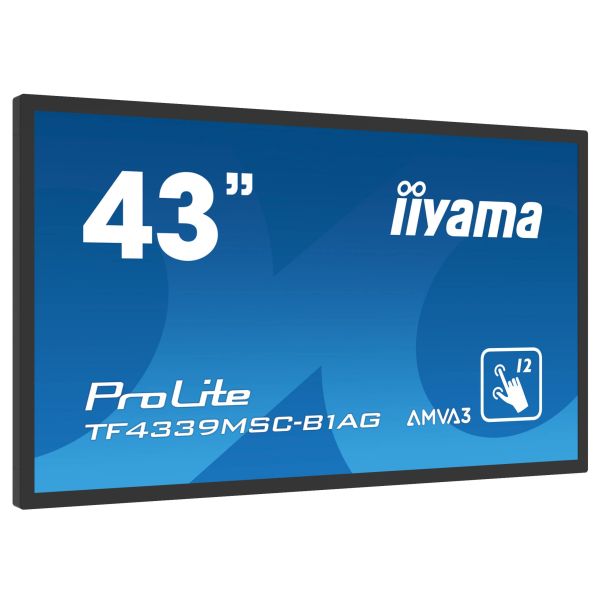 iiyama TF4339MSC-B1AG beeldkrant 109,2 cm (43") LED 400 cd/m² Full HD Zwart Touchscreen (TF4339MSC-B1AG) iiyama TF4339MSC-B1AG beeldkrant 109,2 cm (43") LED 400 cd/m² Full HD Zwart Touchscreen (TF4339MSC-B1AG)