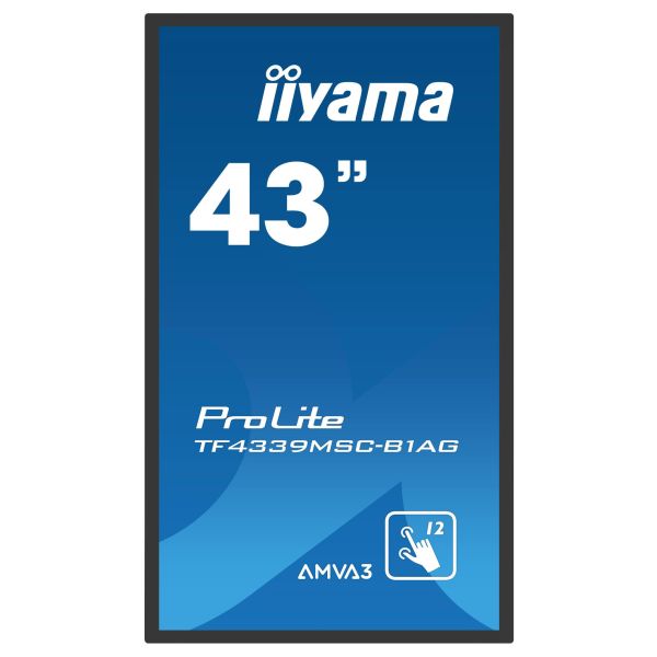 iiyama TF4339MSC-B1AG beeldkrant 109,2 cm (43") LED 400 cd/m² Full HD Zwart Touchscreen (TF4339MSC-B1AG) iiyama TF4339MSC-B1AG beeldkrant 109,2 cm (43") LED 400 cd/m² Full HD Zwart Touchscreen (TF4339MSC-B1AG)