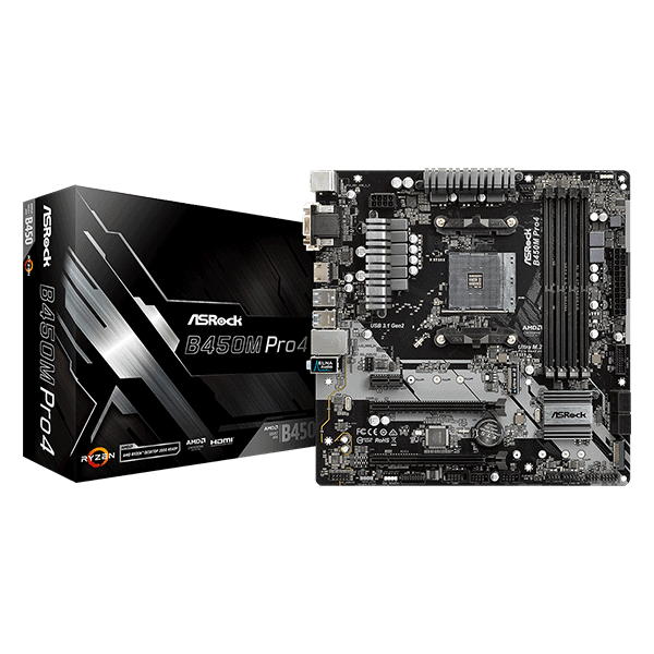 ASRock B450 Pro4 Moederbord (90-MXB8B0-A0UAYZ)