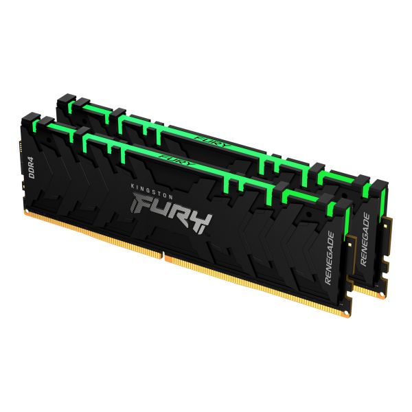 Kingston Technology FURY Renegade RGB geheugenmodule 32 GB 2 x 16 GB DDR4 3600 MT/s 288-pin DIMM (KF436C16RB1AK2/32)