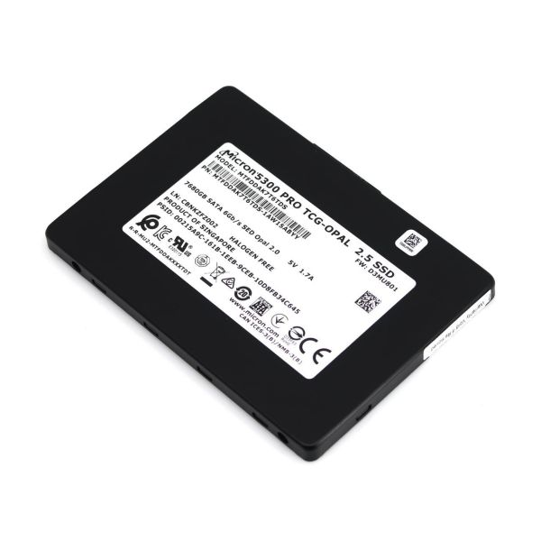 Micron 5300 PRO SSD 480GB met Frame - 2.5" SATA 6Gb/s (MTFDDAK480TDS-1AW1ZABYY)