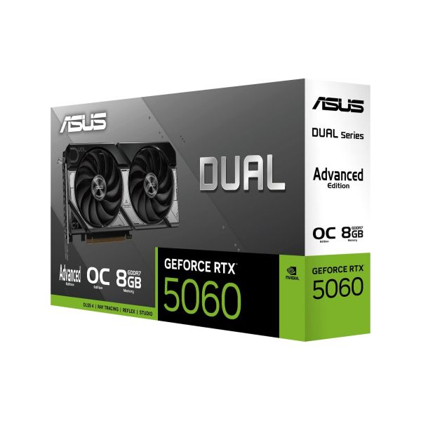 ASUS Dual -RTX5060-O8G-A NVIDIA GeForce RTX 5060 8 GB GDDR7 (90YV0PS0-M0NA00)