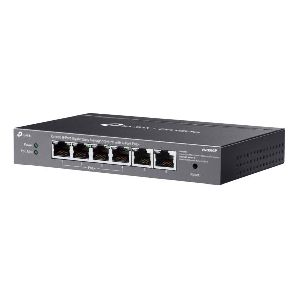 TP-Link Omada ES206GP netwerk-switch Managed Gigabit Ethernet (10/100/1000) Power over Ethernet (PoE) Zwart (ES206GP(UN))