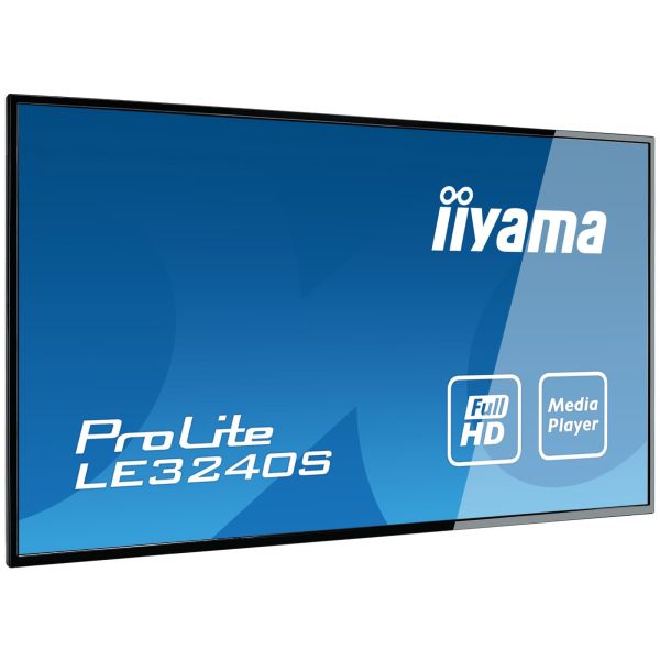 iiyama LE3240S-B3 beeldkrant Digitale signage flatscreen 80 cm (31.5") LED 350 cd/m² Full HD Zwart 16/7 (LE3240S-B3) iiyama LE3240S-B3 beeldkrant Digitale signage flatscreen 80 cm (31.5") LED 350 cd/m² Full HD Zwart 16/7 (LE3240S-B3)