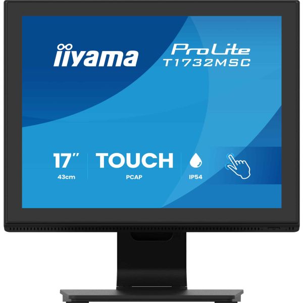 iiyama ProLite T1732MSC-B2S computer monitor 43,2 cm (17") 1280 x 1024 Pixels SXGA LED Touchscreen Zwart (T1732MSC-B2S) iiyama ProLite T1732MSC-B2S computer monitor 43,2 cm (17") 1280 x 1024 Pixels SXGA LED Touchscreen Zwart (T1732MSC-B2S)