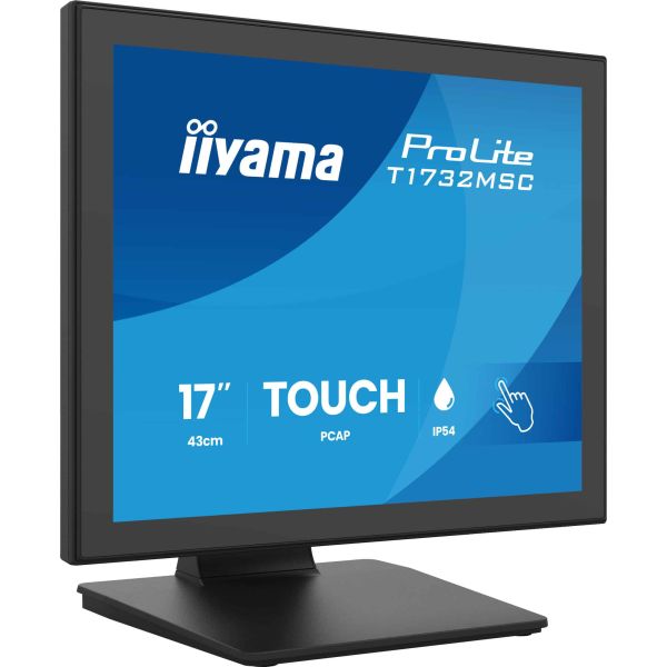 iiyama ProLite T1732MSC-B2S computer monitor 43,2 cm (17") 1280 x 1024 Pixels SXGA LED Touchscreen Zwart (T1732MSC-B2S) iiyama ProLite T1732MSC-B2S computer monitor 43,2 cm (17") 1280 x 1024 Pixels SXGA LED Touchscreen Zwart (T1732MSC-B2S)