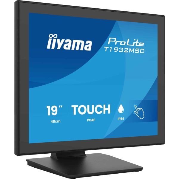 iiyama ProLite T1932MSC-B2S computer monitor 48,3 cm (19") 1280 x 1024 Pixels SXGA LED Touchscreen Zwart (T1932MSC-B2S) iiyama ProLite T1932MSC-B2S computer monitor 48,3 cm (19") 1280 x 1024 Pixels SXGA LED Touchscreen Zwart (T1932MSC-B2S)