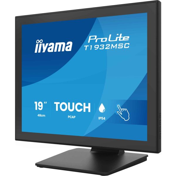 iiyama ProLite T1932MSC-B2S computer monitor 48,3 cm (19") 1280 x 1024 Pixels SXGA LED Touchscreen Zwart (T1932MSC-B2S) iiyama ProLite T1932MSC-B2S computer monitor 48,3 cm (19") 1280 x 1024 Pixels SXGA LED Touchscreen Zwart (T1932MSC-B2S)