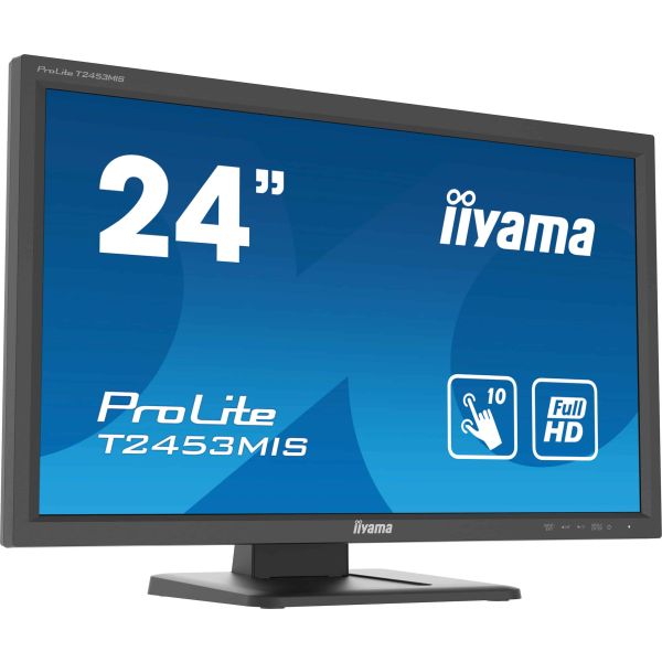 iiyama ProLite T2453MIS-B1 computer monitor 59,9 cm (23.6") 1920 x 1080 Pixels Full HD LED Touchscreen Multi-gebruiker Zwart (T2453MIS-B1) iiyama ProLite T2453MIS-B1 computer monitor 59,9 cm (23.6") 1920 x 1080 Pixels Full HD LED Touchscreen Multi-gebruiker Zwart (T2453MIS-B1)