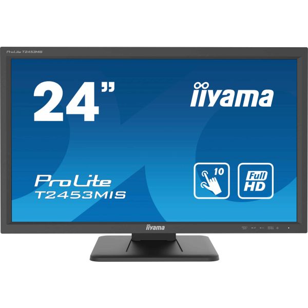 iiyama ProLite T2453MIS-B1 computer monitor 59,9 cm (23.6") 1920 x 1080 Pixels Full HD LED Touchscreen Multi-gebruiker Zwart (T2453MIS-B1)