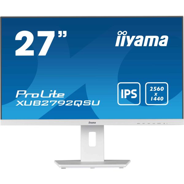 iiyama ProLite XUB2792QSU-W5 computer monitor 68,6 cm (27") 2560 x 1440 Pixels Wide Quad HD LED Wit (XUB2792QSU-W5)