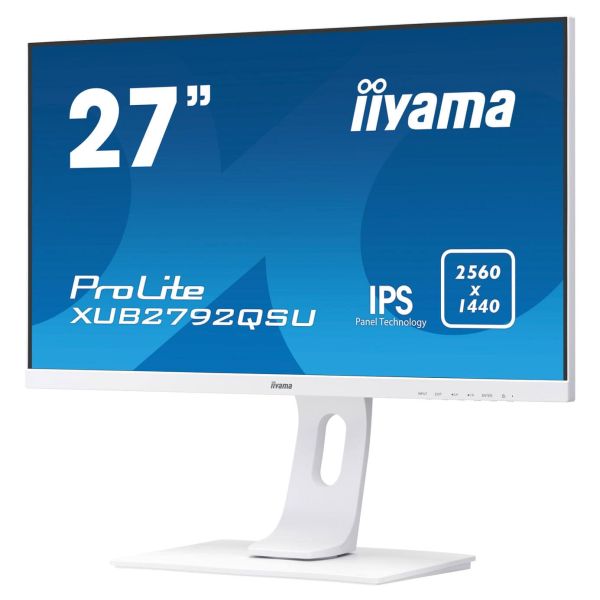 iiyama ProLite XUB2792QSU-W1 computer monitor 68,6 cm (27") 2560 x 1440 Pixels Quad HD LED Wit (XUB2792QSU-W1) iiyama ProLite XUB2792QSU-W1 computer monitor 68,6 cm (27") 2560 x 1440 Pixels Quad HD LED Wit (XUB2792QSU-W1)