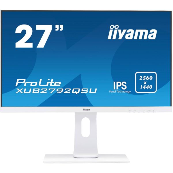 iiyama ProLite XUB2792QSU-W1 computer monitor 68,6 cm (27") 2560 x 1440 Pixels Quad HD LED Wit (XUB2792QSU-W1)