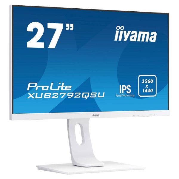 iiyama ProLite XUB2792QSU-W1 computer monitor 68,6 cm (27") 2560 x 1440 Pixels Quad HD LED Wit (XUB2792QSU-W1) iiyama ProLite XUB2792QSU-W1 computer monitor 68,6 cm (27") 2560 x 1440 Pixels Quad HD LED Wit (XUB2792QSU-W1)