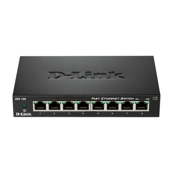 D-Link DES-108 8-Poorts Fast Ethernet Desktop Switch (DES-108/V/E)