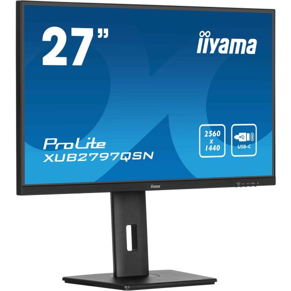 iiyama ProLite XUB2797QSN-B1 computer monitor 68,6 cm (27") 2560 x 1440 Pixels Wide Quad HD LED Zwart (XUB2797QSN-B1) iiyama ProLite XUB2797QSN-B1 computer monitor 68,6 cm (27") 2560 x 1440 Pixels Wide Quad HD LED Zwart (XUB2797QSN-B1)
