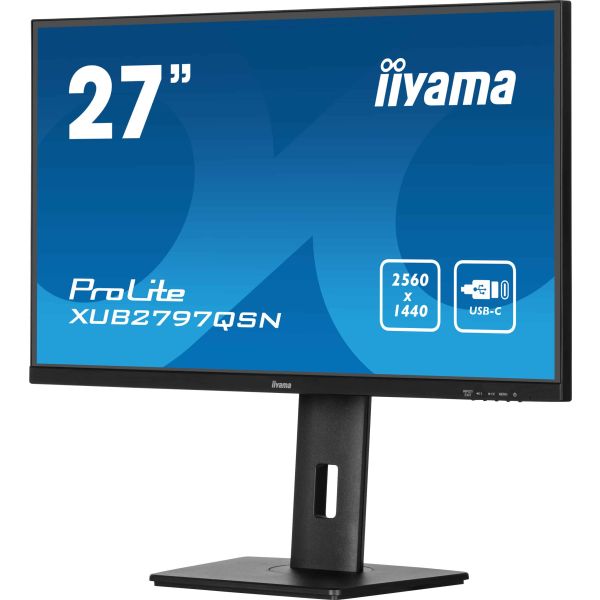 iiyama ProLite XUB2797QSN-B1 computer monitor 68,6 cm (27") 2560 x 1440 Pixels Wide Quad HD LED Zwart (XUB2797QSN-B1) iiyama ProLite XUB2797QSN-B1 computer monitor 68,6 cm (27") 2560 x 1440 Pixels Wide Quad HD LED Zwart (XUB2797QSN-B1)