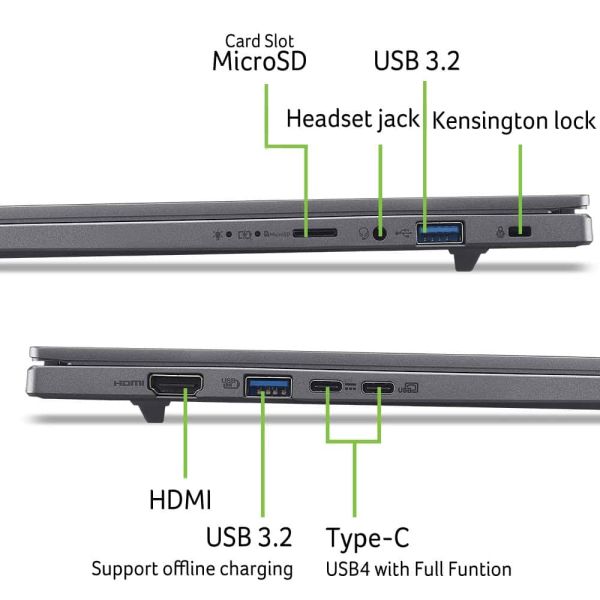 Acer Aspire 16 AI A16-61M-R2SM Copilot+ PC AMD Ryzen AI 7 350 Laptop 40,6 cm (16") WUXGA 16 GB LPDDR5x-SDRAM 512 GB SSD Wi-Fi 6E (802.11ax) Windows 11 Home Grijs (NX.JLLEH.001) Acer Aspire 16 AI A16-61M-R2SM Copilot+ PC AMD Ryzen AI 7 350 Laptop 40,6 cm (16") WUXGA 16 GB LPDDR5x-SDRAM 512 GB SSD Wi-Fi 6E (802.11ax) Windows 11 Home Grijs (NX.JLLEH.001)