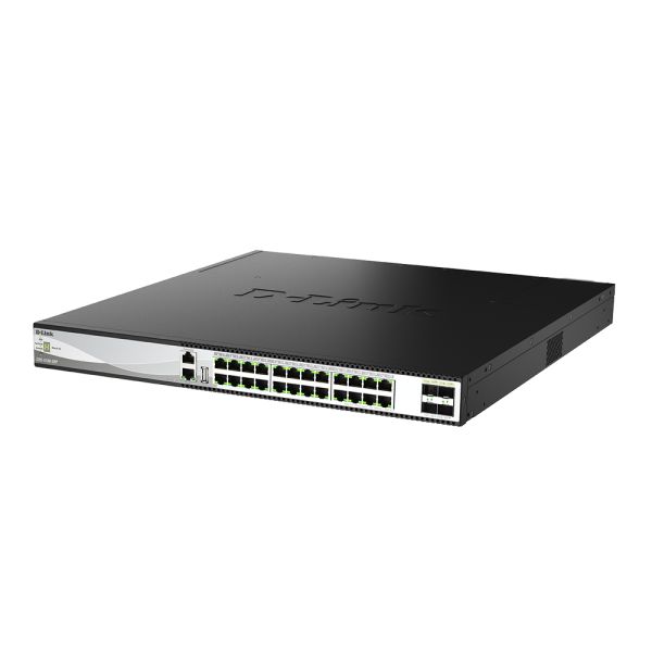 D-Link DXS-3130-28P Managed L3 10G Ethernet (100/1000/10000) Power over Ethernet (PoE) Zwart, Grijs (DXS-3130-28P/E)