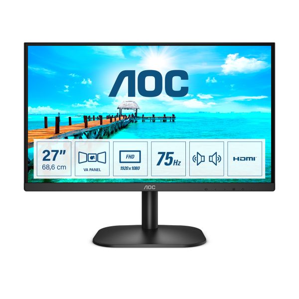 AOC B2 27B2AM computer monitor 68,6 cm (27") 1920 x 1080 Pixels Full HD LED Zwart (27B2AM)