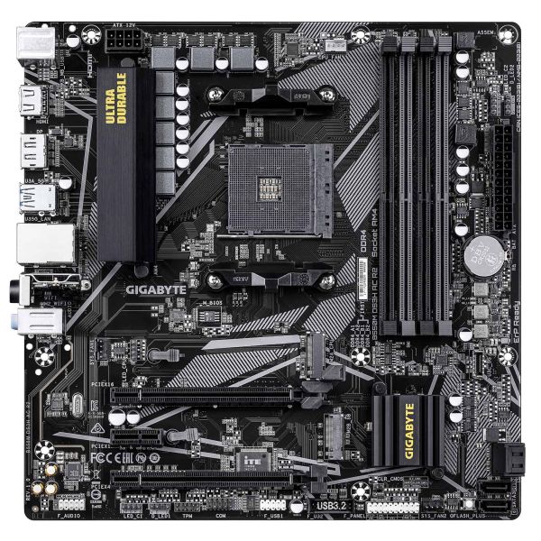 GIGABYTE B550M DS3H AC R2 moederbord AMD B550 Socket AM4 micro ATX (B550M DS3H AC B550 R2) GIGABYTE B550M DS3H AC R2 moederbord AMD B550 Socket AM4 micro ATX (B550M DS3H AC B550 R2)