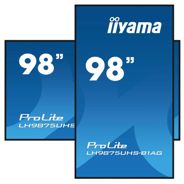 iiyama LH9875UHS-B1AG beeldkrant Digitale signage flatscreen 2,48 m (97.5") LED Wifi 500 cd/m² 4K Ultra HD Zwart Type processor Android 11 24/7 (LH9875UHS-B1AG) iiyama LH9875UHS-B1AG beeldkrant Digitale signage flatscreen 2,48 m (97.5") LED Wifi 500 cd/m² 4K Ultra HD Zwart Type processor Android 11 24/7 (LH9875UHS-B1AG)