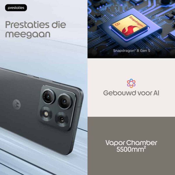 Motorola edge 70 max 17,3 cm (6.82") Dual SIM Android 16.0 5G USB Type-C 8 GB 256 GB 7100 mAh Grijs (PBCU0004SE) Motorola edge 70 max 17,3 cm (6.82") Dual SIM Android 16.0 5G USB Type-C 8 GB 256 GB 7100 mAh Grijs (PBCU0004SE)