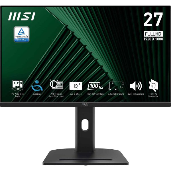 MSI Pro MP275PGDE computer monitor 68,6 cm (27") 1920 x 1080 Pixels Full HD LCD Zwart (9S6-3PC39M-062)