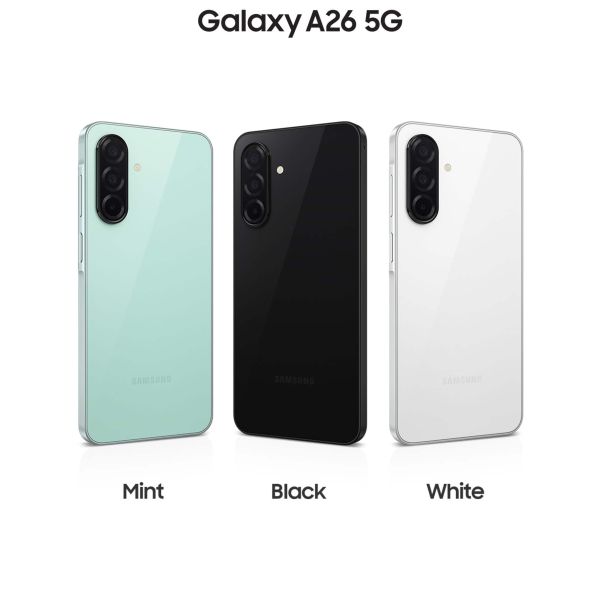 Samsung Galaxy A26 17 cm (6.7") Hybride Dual SIM Android 15 5G USB Type-C 6 GB 128 GB 5000 mAh Zwart (SM-A266BZKBEUB_EU)